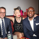 left to right, Manhattan Borough President Mark Levine, Sophia Chang, and Queens Borough President Donovan Richards